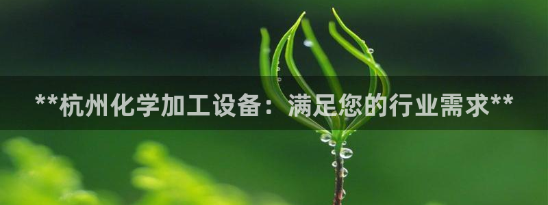 天辰娱乐官网最新公告：**杭州化学加工设备：满足您