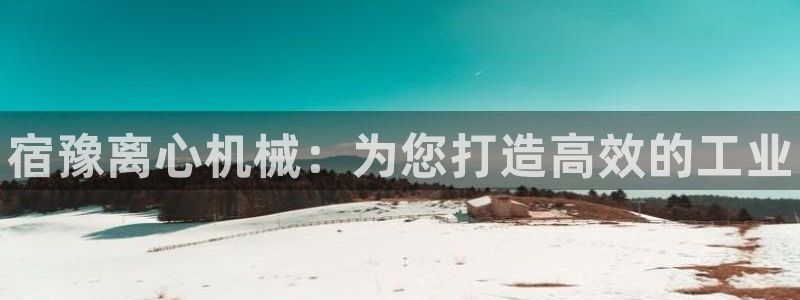 天辰平台总代：宿豫离心机械：为您打造高效的工业